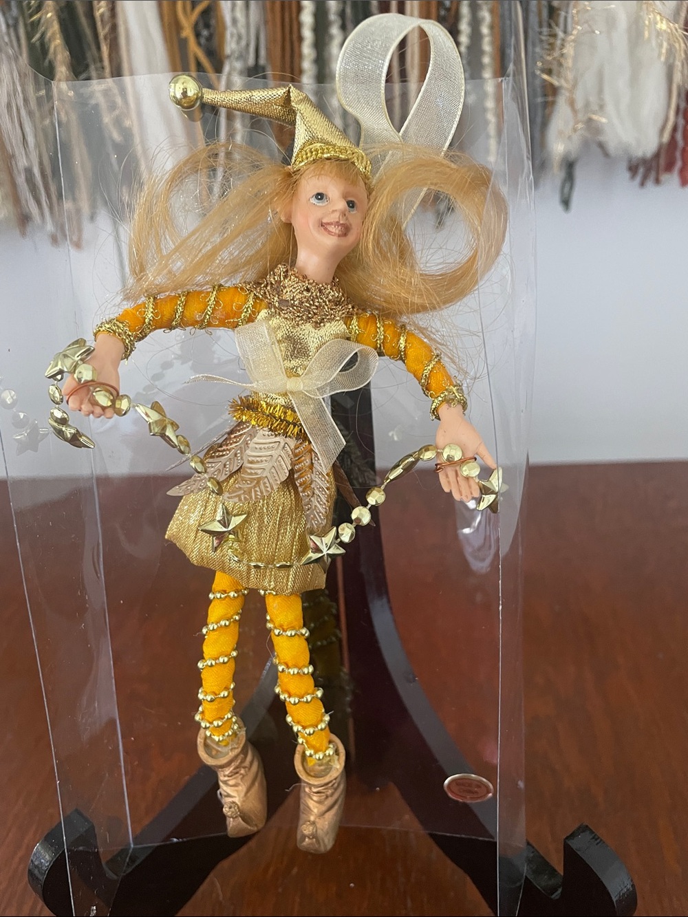 Gold and Yellow Jester decor - great holiday decor new